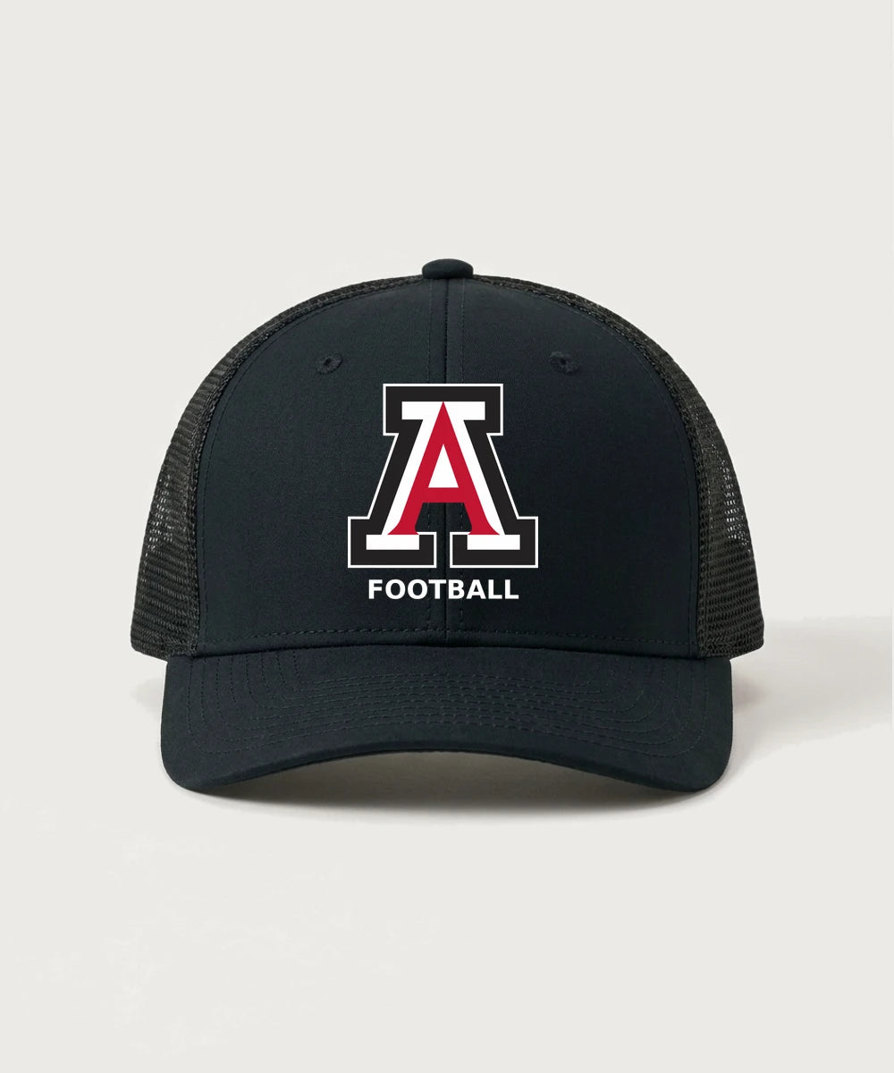 Amboy Football general - Black/ Black Sport-Tek Club Trucker Cap STC46