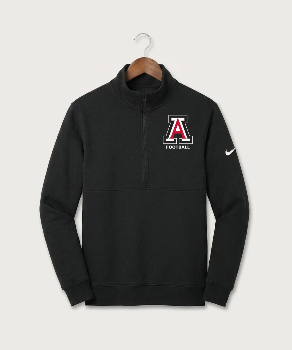 Amboy Football general - Black Nike Club Fleece Sleeve Swoosh 1/2-Zip NKDX6718