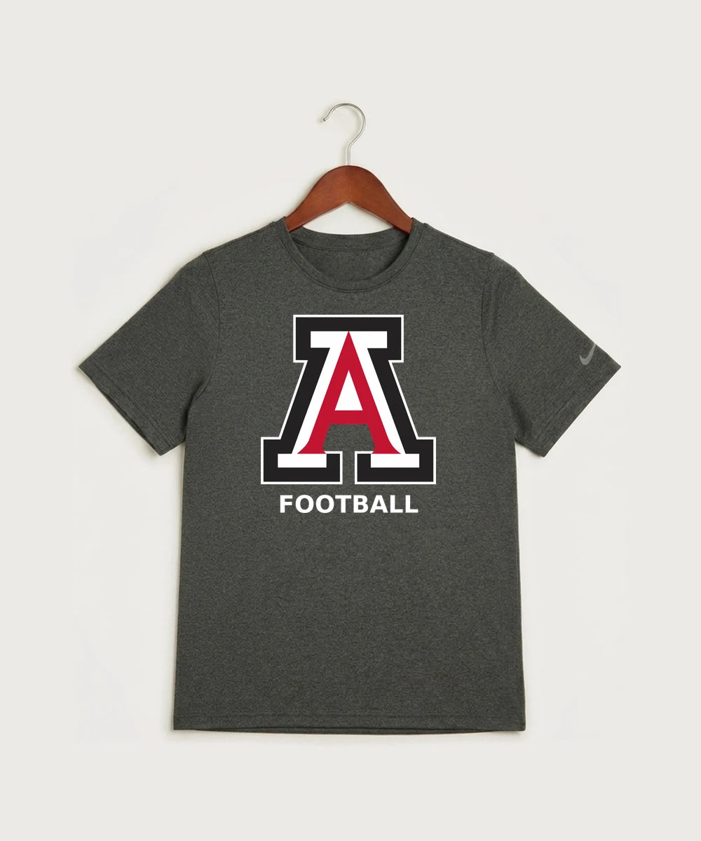Amboy Football general - Dark Smoke Heather Nike Youth Swoosh Sleeve rLegend Tee NKDX8787