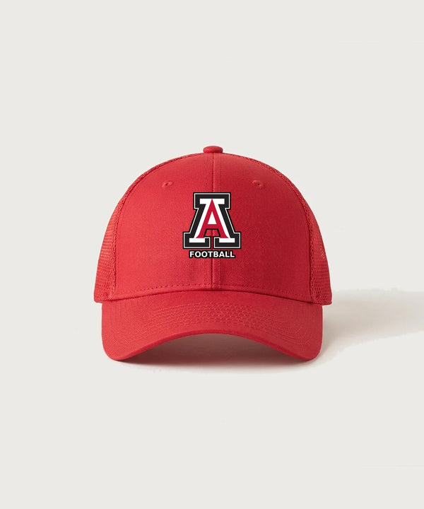 Amboy Football general - Scarlet Red New Era - Stretch Mesh Cap. NE1020