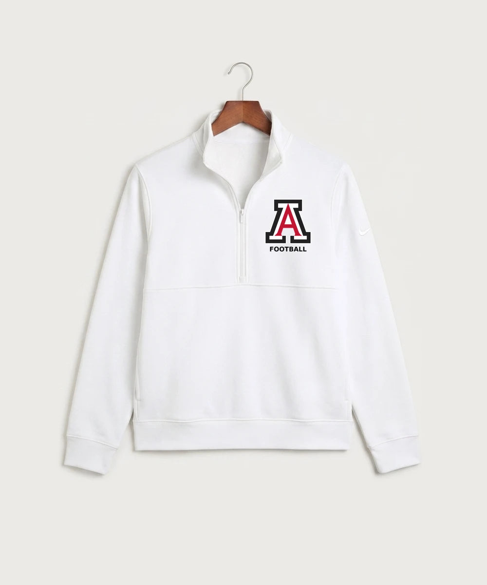 Amboy Football general - White Nike Club Fleece Sleeve Swoosh 1/2-Zip NKDX6718