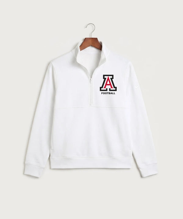 Amboy Football general - White Nike Club Fleece Sleeve Swoosh 1/2-Zip NKDX6718