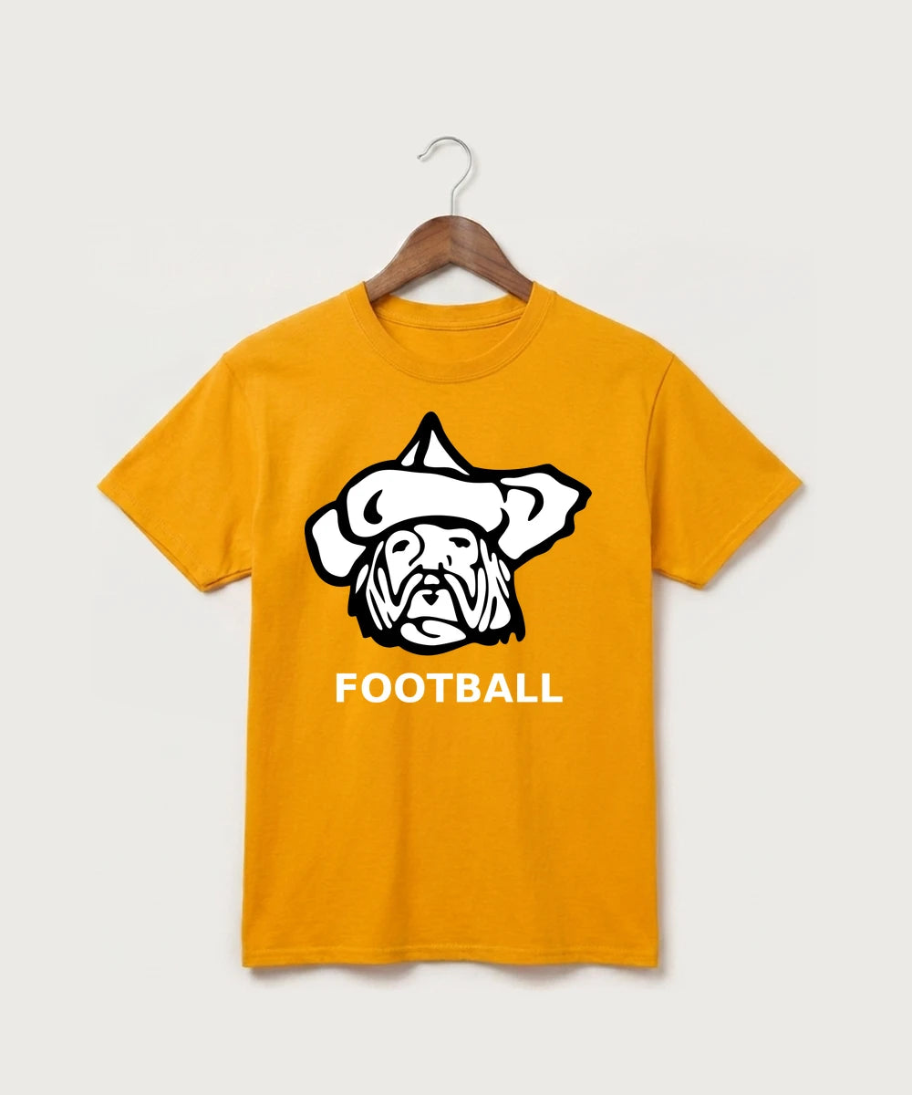 Polo HS Football general - Gold Port & Co Core Cotton Tee. PC54