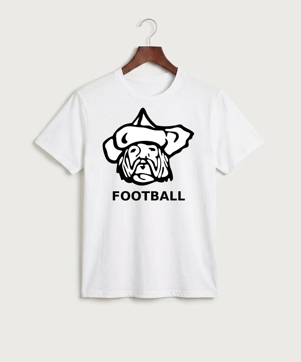 Polo HS Football general - White Port & Co Core Cotton Tee. PC54