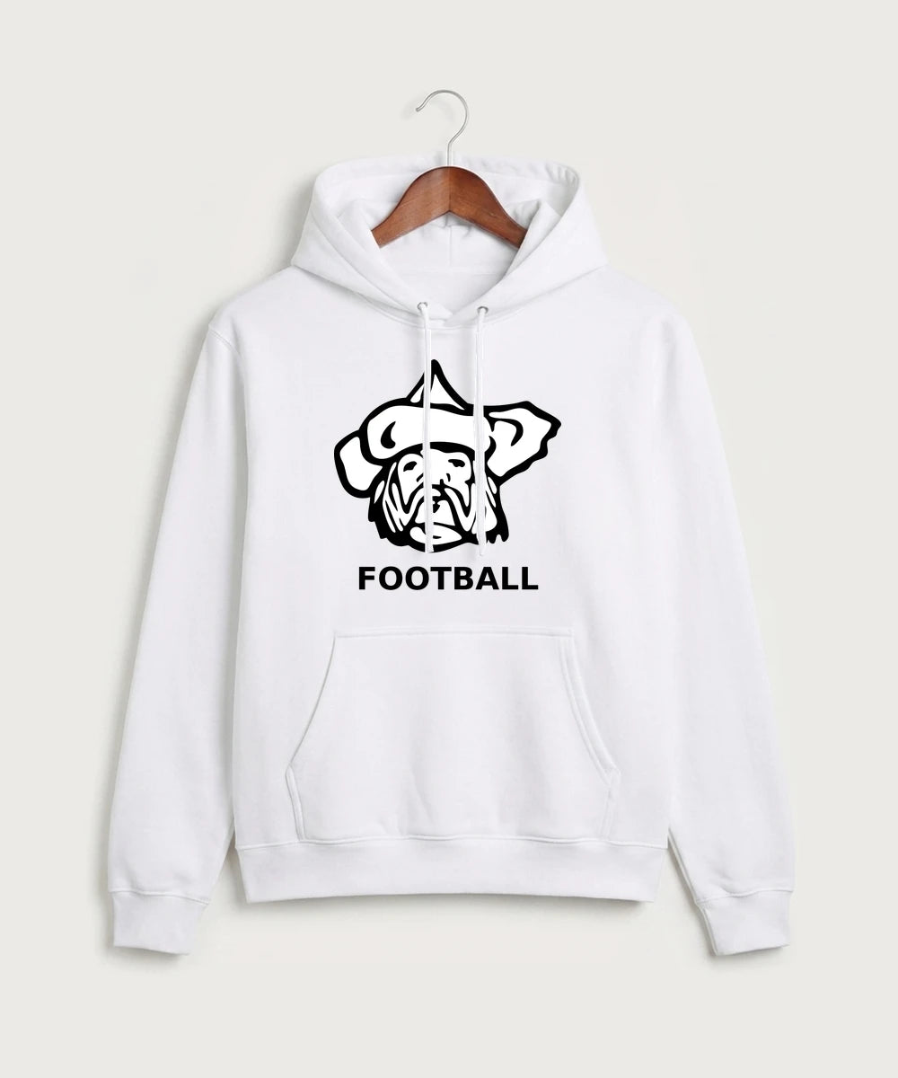 Polo HS Football general - White Port & Co Core Fleece Pullover Hooded Sweatshirt. PC78H