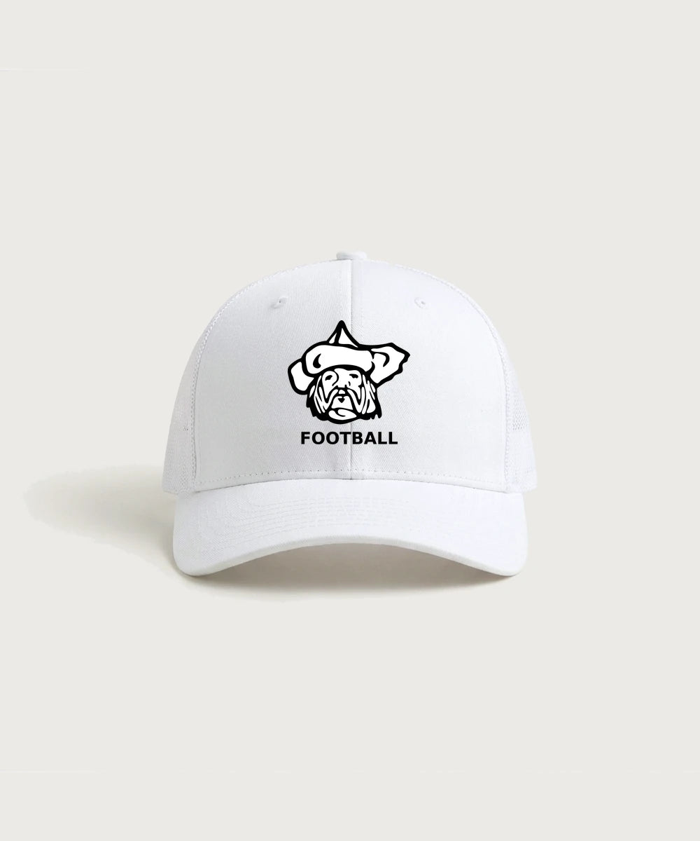 Polo HS Football general - White/ White Sport-Tek Club Trucker Cap STC46