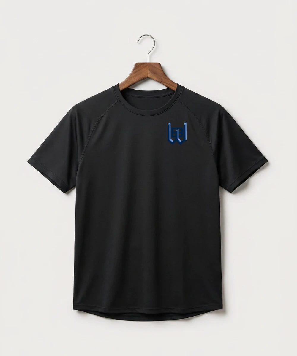 West Bend West High School Football - Black Tee - Left Chest