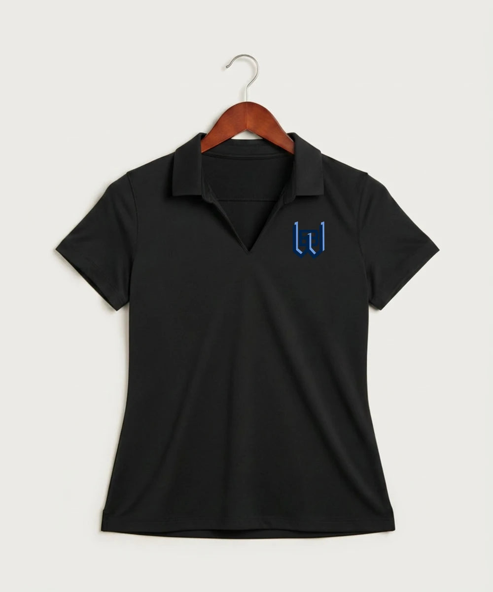 West Bend West High School Football - Black Polo - Left Chest