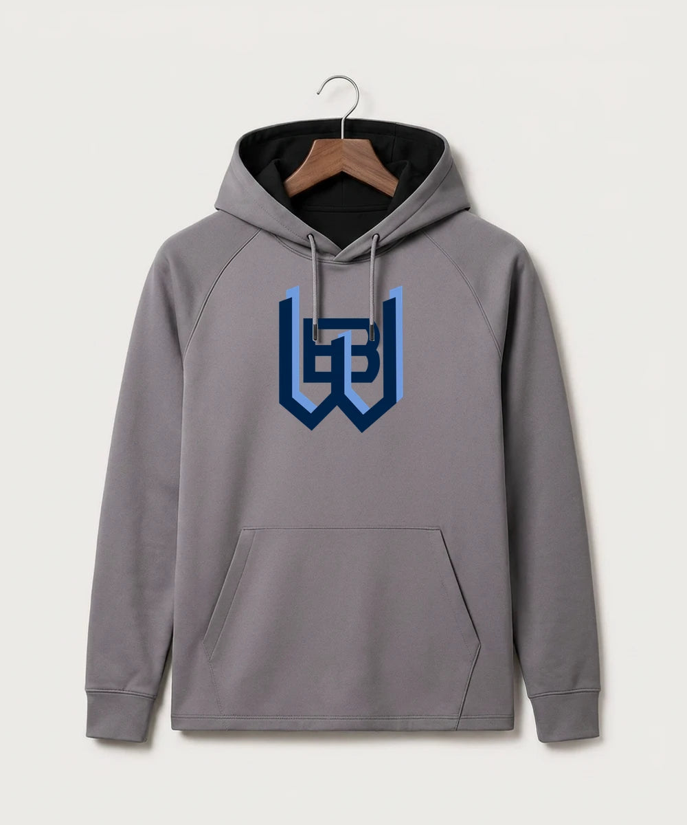 West Bend West High School Football - Gray Hoodie - Full Front