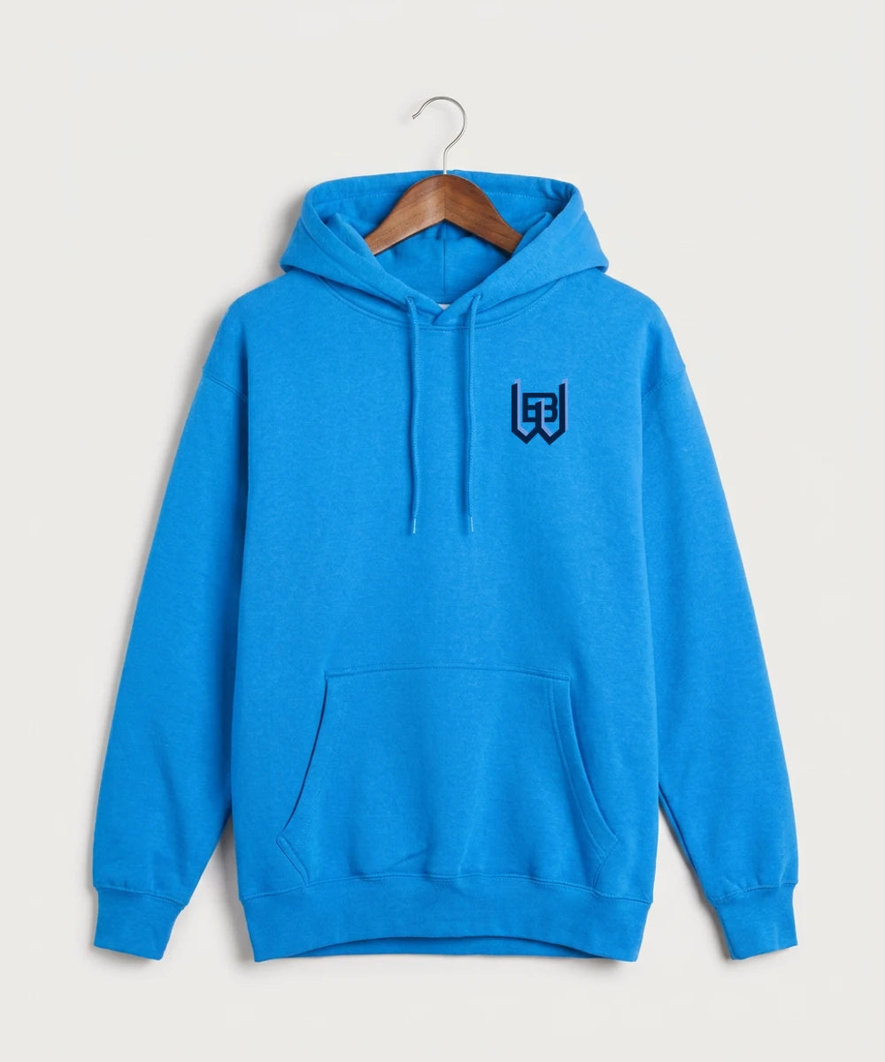 West Bend West High School Football - True Royal Hoodie Value - Left Chest