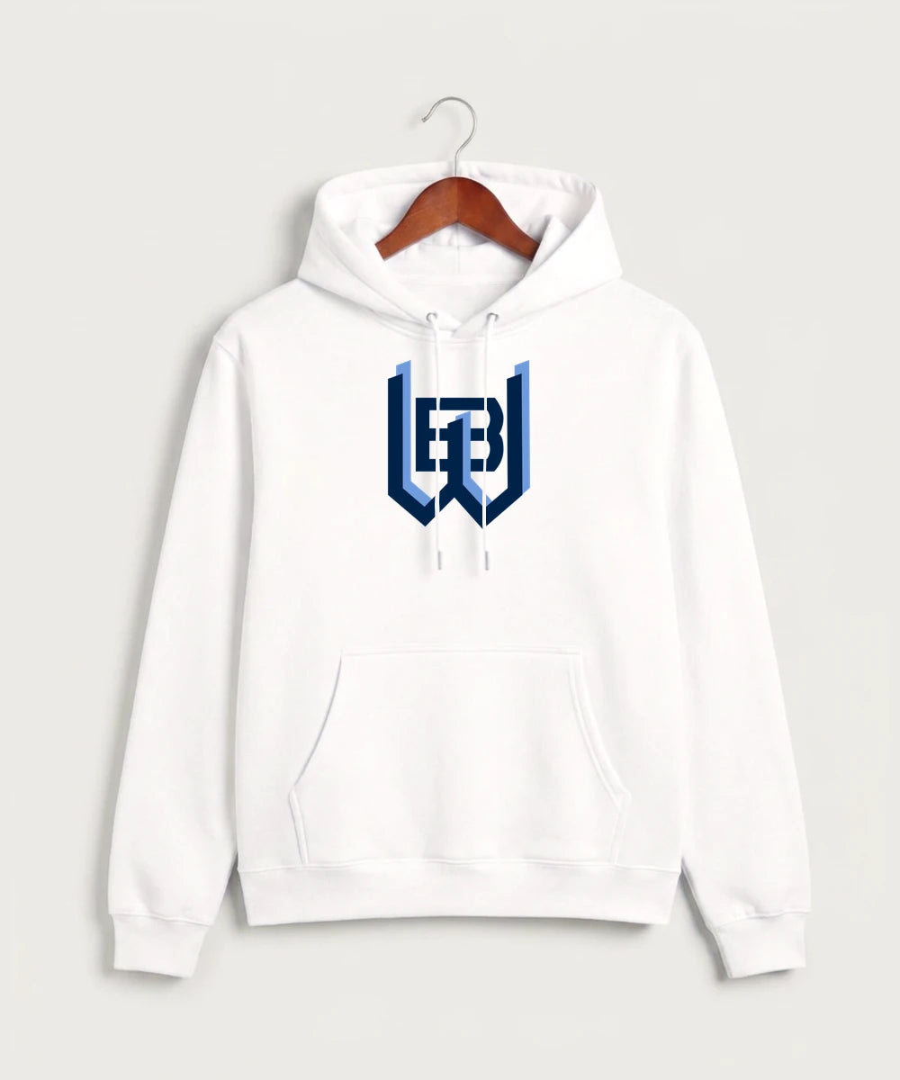 West Bend West High School Football - White Hoodie Value - Full Front