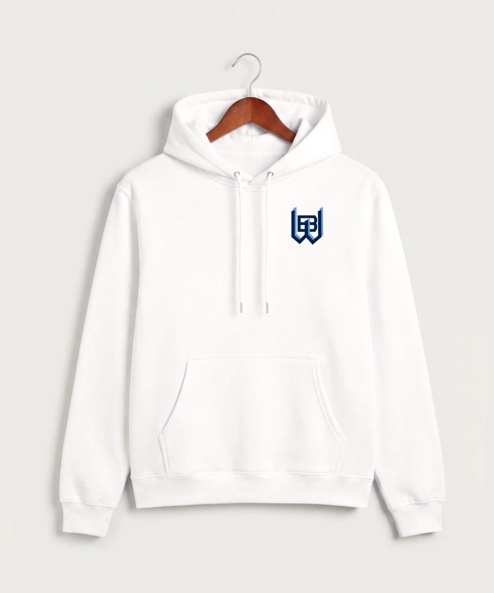West Bend West High School Football - White Hoodie Value - Left Chest