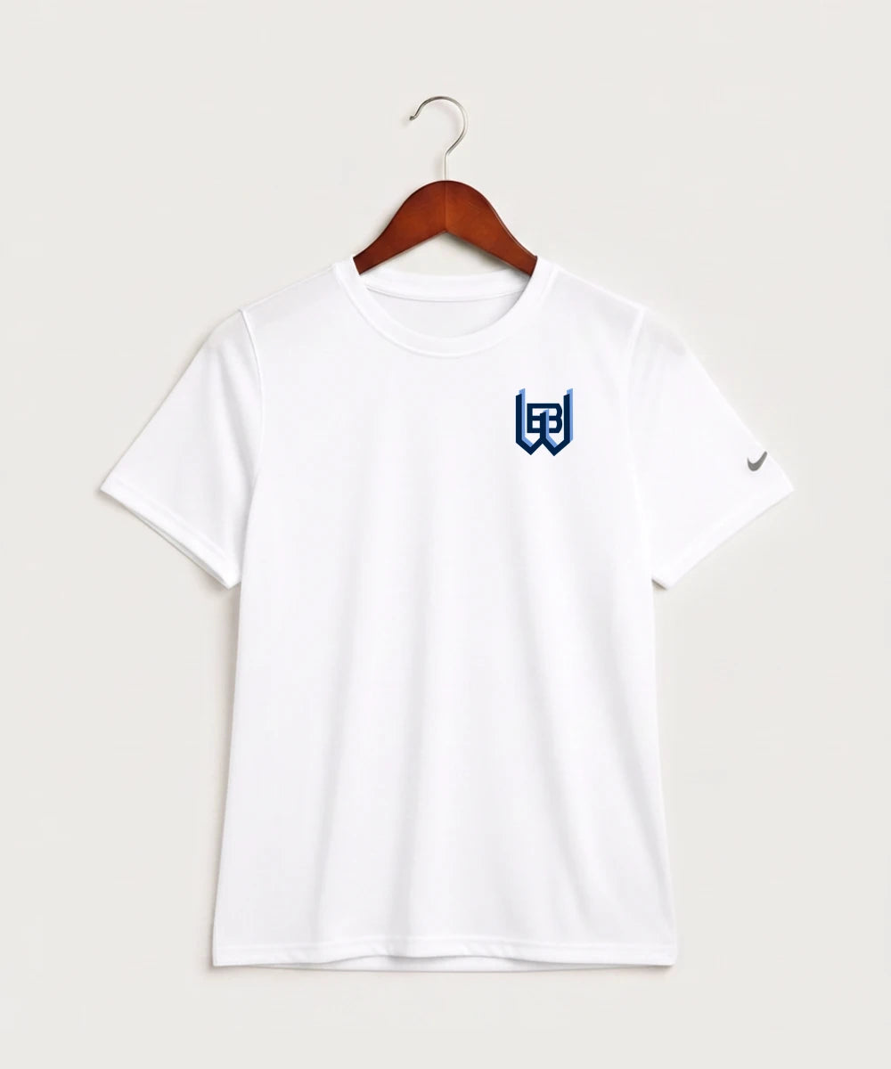 West Bend West High School Football - White Nike Youth Swoosh Sleeve rLegend Tee NKDX8787
