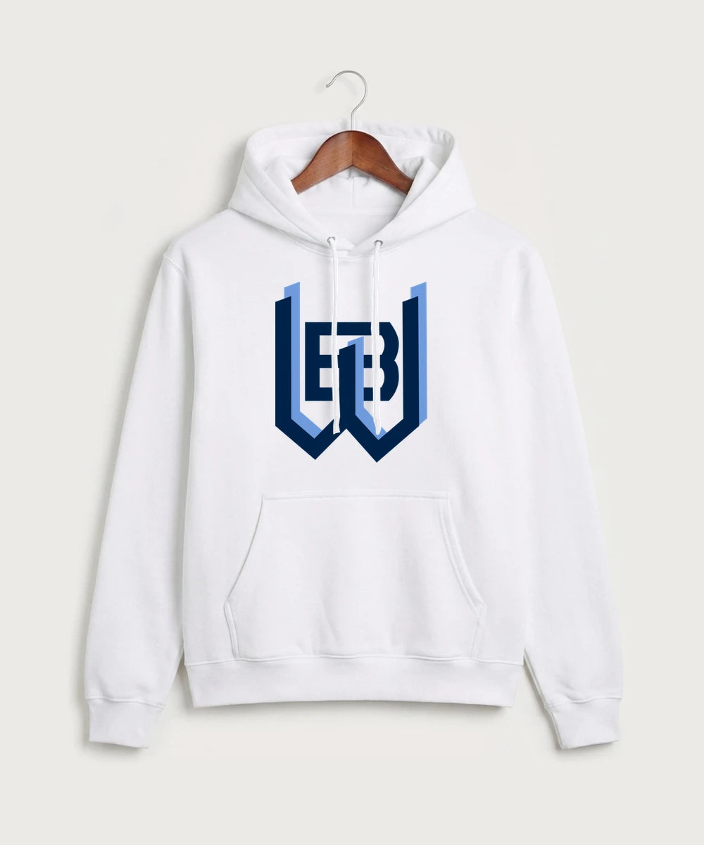 West Bend West High School Football - White Port & Co Core Fleece Pullover Hooded Sweatshirt. PC78H