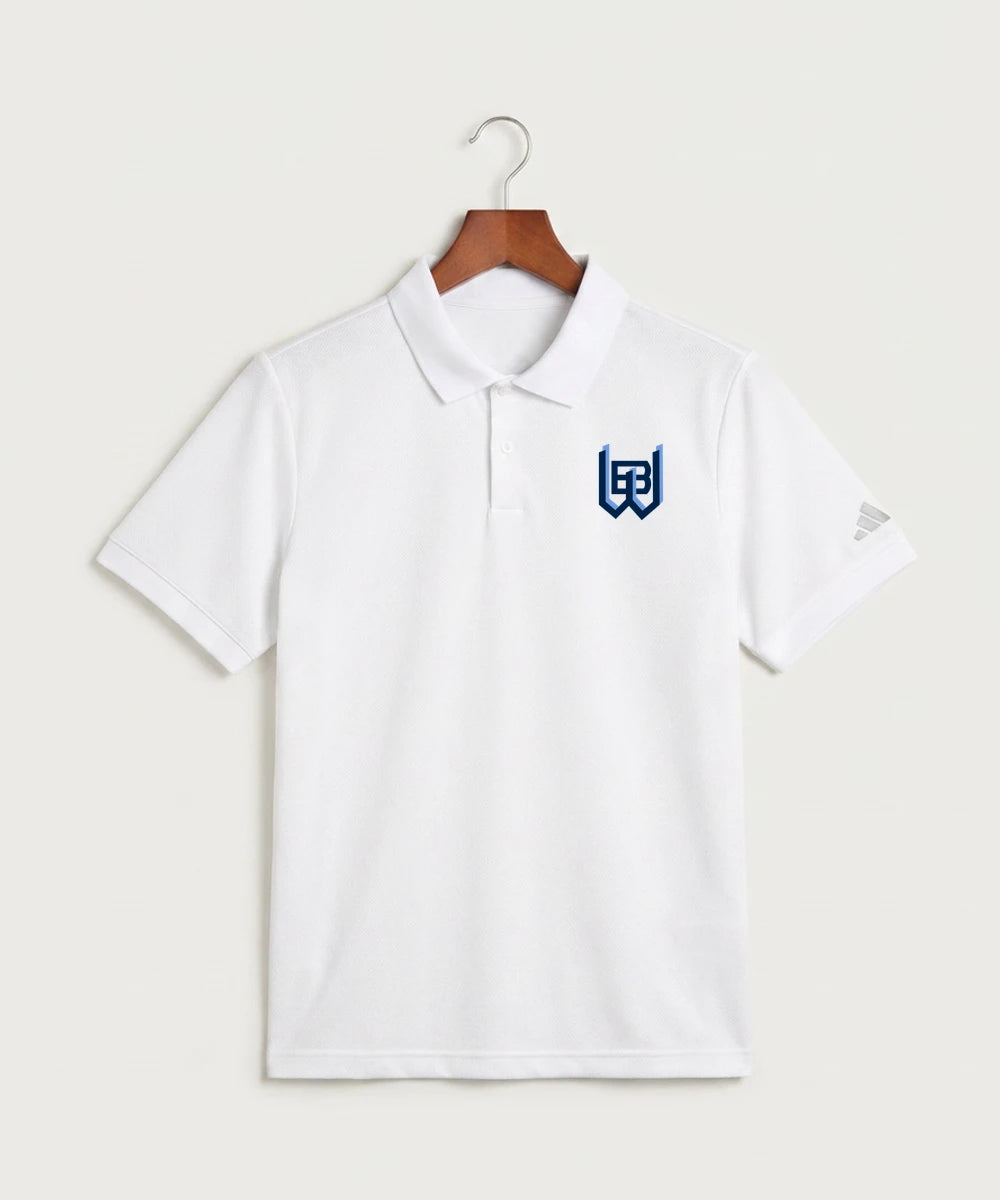 West Bend West High School Football - White Polo - Left Chest