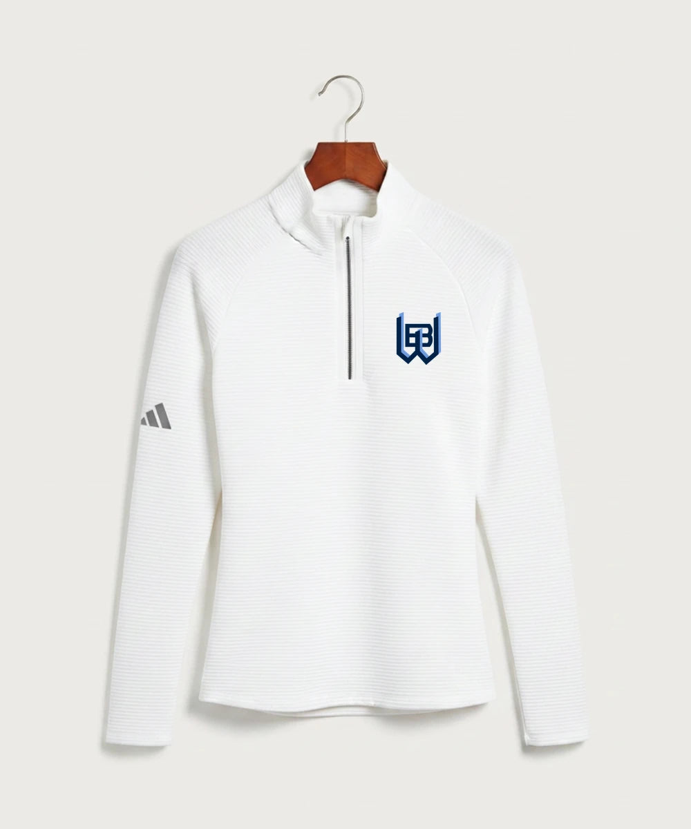 West Bend West High School Football - White Quarter Zip - Left Chest