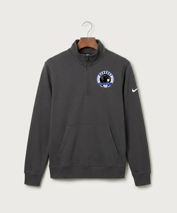 Hershey High School Volleyball Team Store - Anthracite Nike Club Fleece Sleeve Swoosh 1/2-Zip NKDX6718
