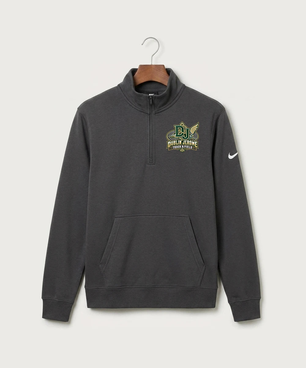 Dublin Jerome Track & Field Team Store - Anthracite Nike Club Fleece Sleeve Swoosh 1/2-Zip NKDX6718