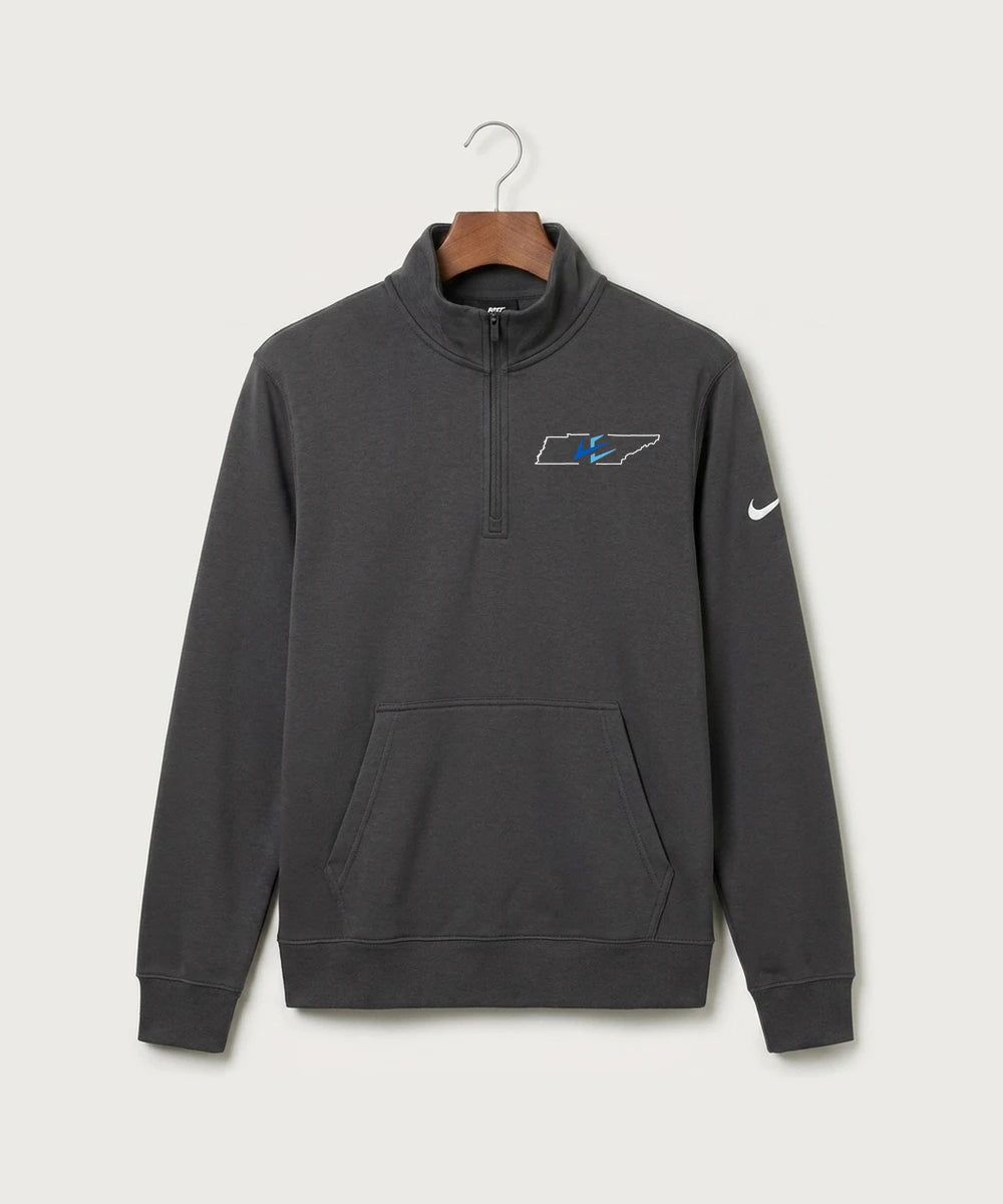 Leading Edge Tennessee Team Store - Anthracite Nike Club Fleece Sleeve Swoosh 1/2-Zip NKDX6718