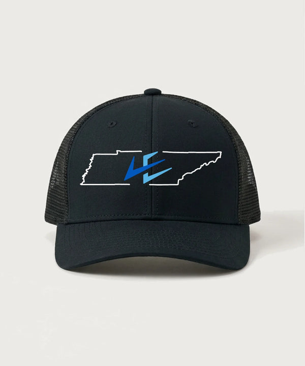 Leading Edge Tennessee Team Store - Black/ Black Sport-Tek Club Trucker Cap STC46