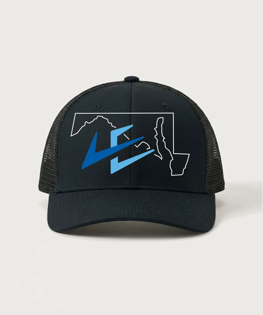 Leading Edge Maryland Team Store - Black/ Black Sport-Tek Club Trucker Cap STC46