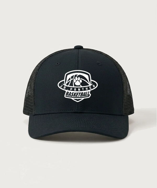Jr Panther Basketball - Black/ Black Sport-Tek Club Trucker Cap STC46