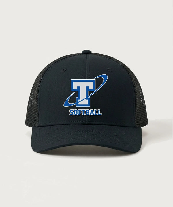 Papillion La Vista South Titan Softball Team Store - Black/ Black Sport-Tek Club Trucker Cap STC46