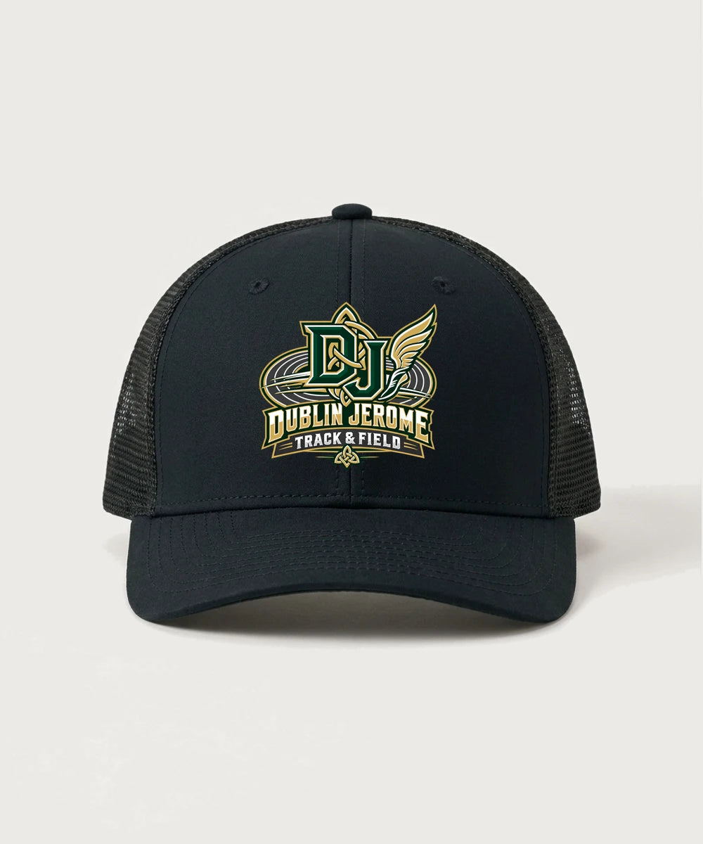 Dublin Jerome Track & Field Team Store - Black/ Black Sport-Tek Club Trucker Cap STC46