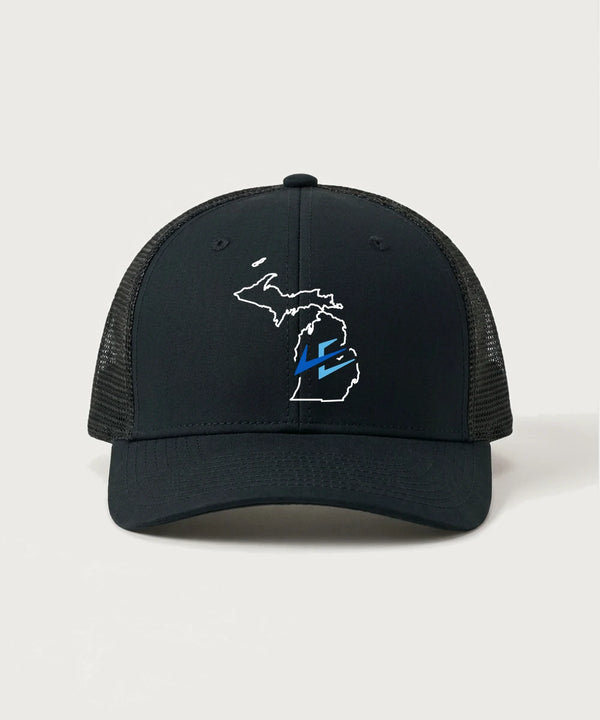 Leading Edge Michigan Team Store - Black/ Black Sport-Tek Club Trucker Cap STC46