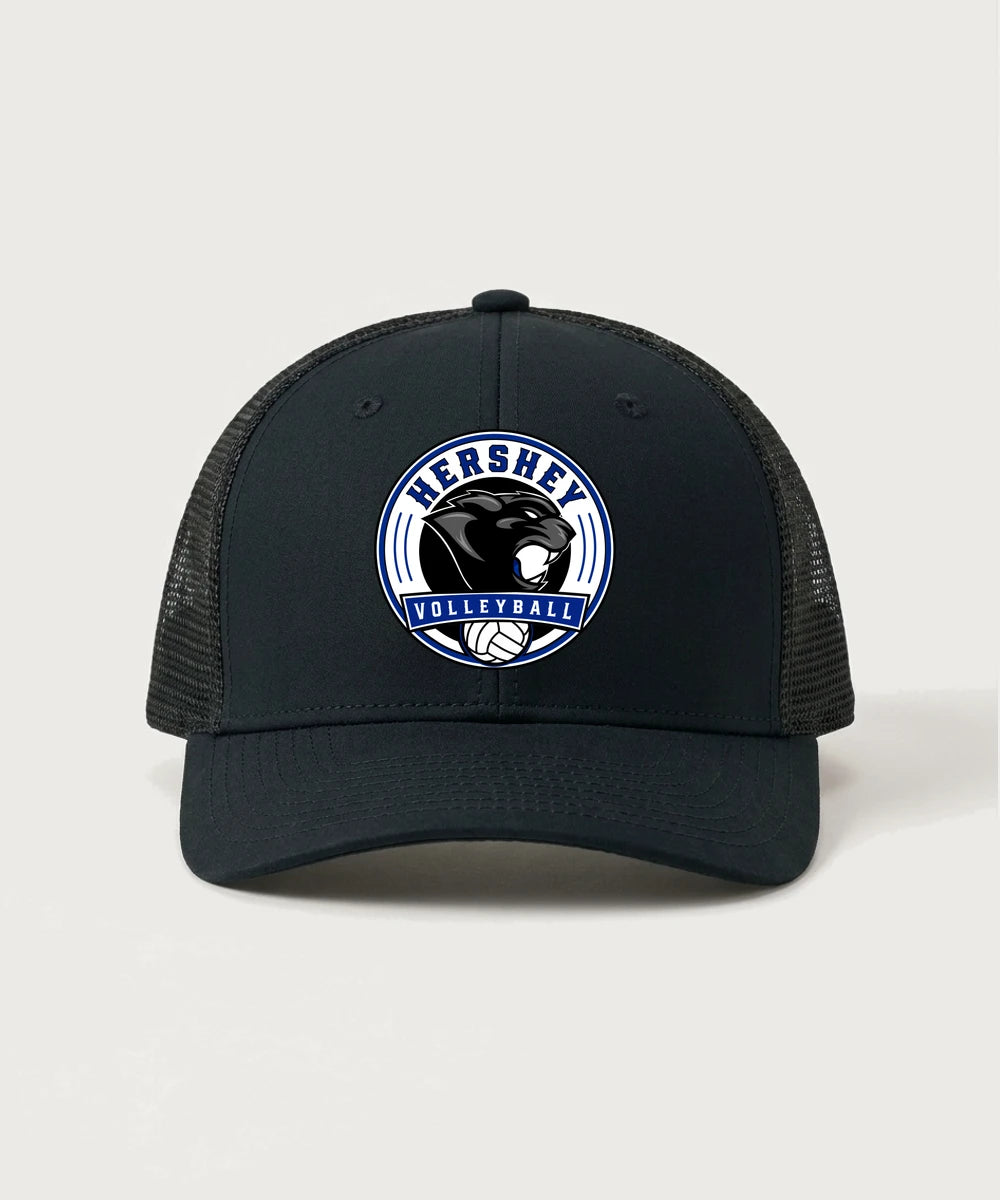 Hershey High School Volleyball Team Store - Black/ Black Sport-Tek Club Trucker Cap STC46