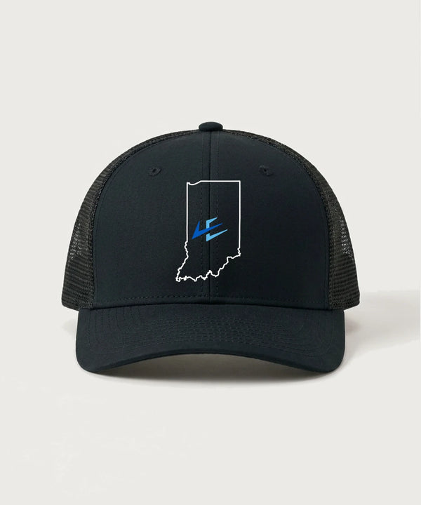 Leading Edge Indiana Team Store - Black/ Black Sport-Tek Club Trucker Cap STC46