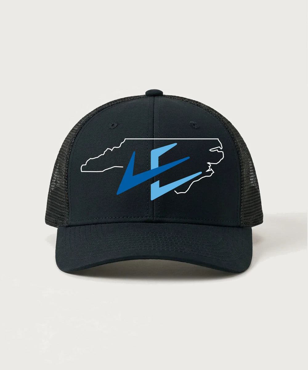 Leading Edge North Carolina Team Store - Black/ Black Sport-Tek Club Trucker Cap STC46