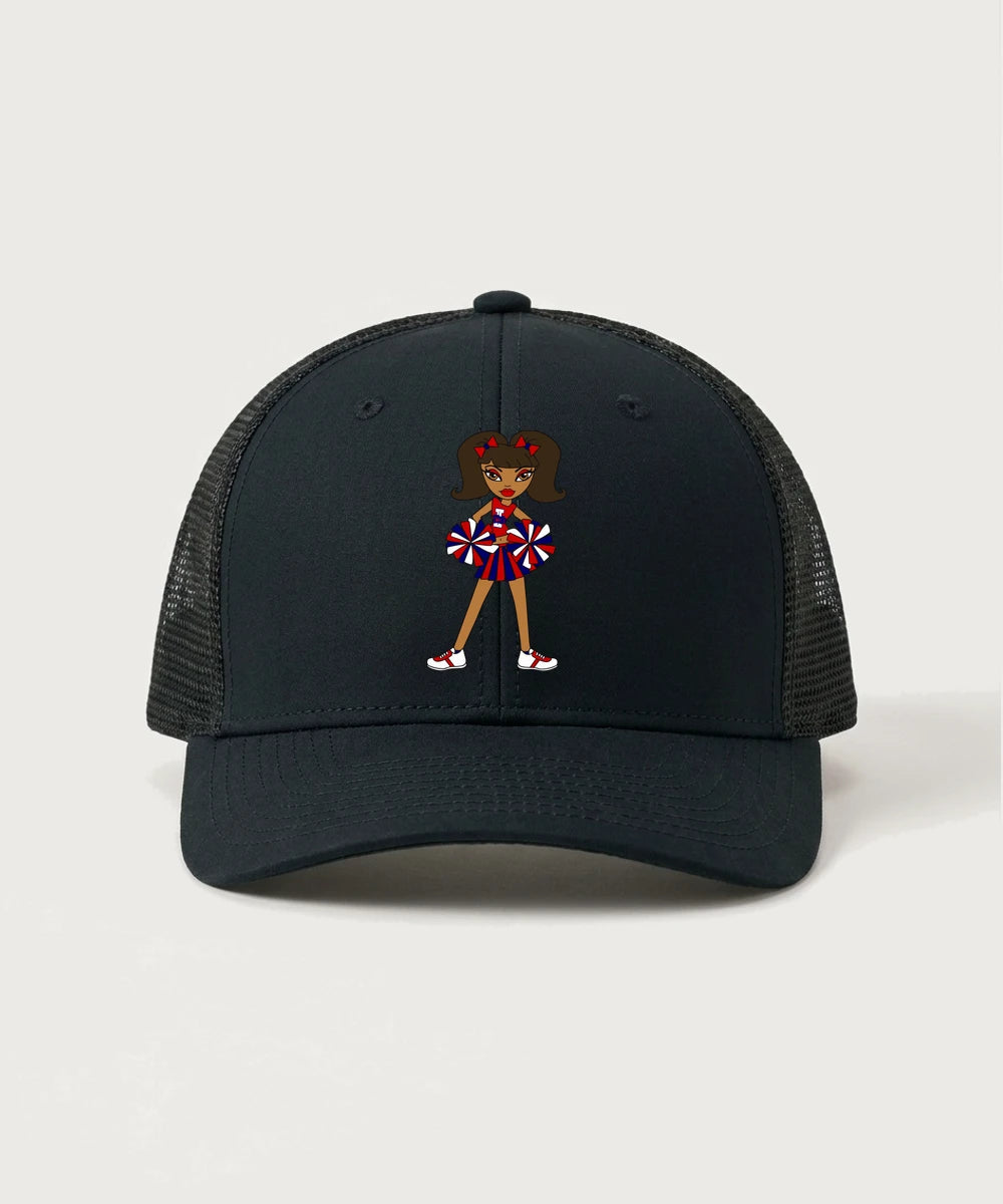 Independence High School Cheer Team - Black/ Black Sport-Tek Club Trucker Cap STC46