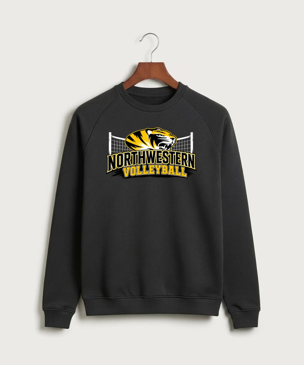 Northwestern Volleyball - Black Crewneck