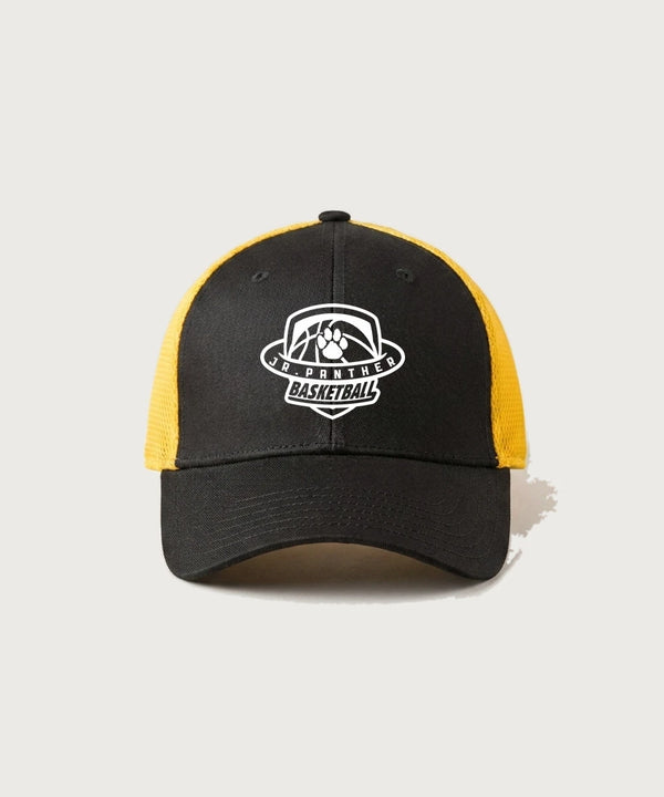 Jr Panther Basketball - Black/ Gold New Era - Stretch Mesh Cap. NE1020