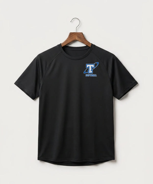 Papillion La Vista South Titan Softball Team Store - Black Tee - Left Chest