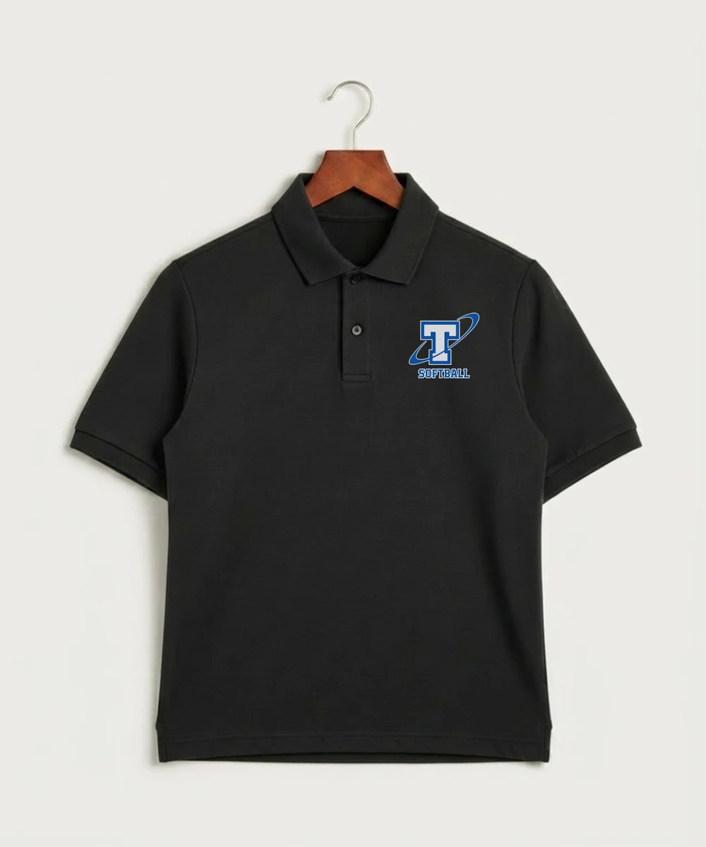 Papillion La Vista South Titan Softball Team Store - Black Polo - Left Chest