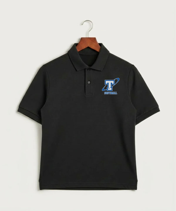 Papillion La Vista South Titan Softball Team Store - Black Polo - Left Chest