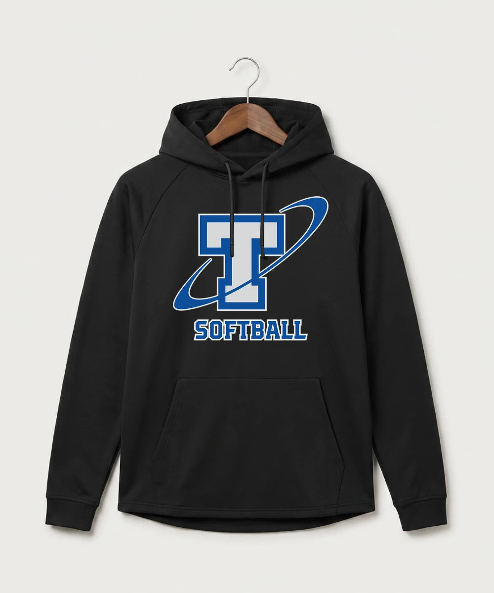 Papillion La Vista South Titan Softball Team Store - Black Hoodie - Full Front