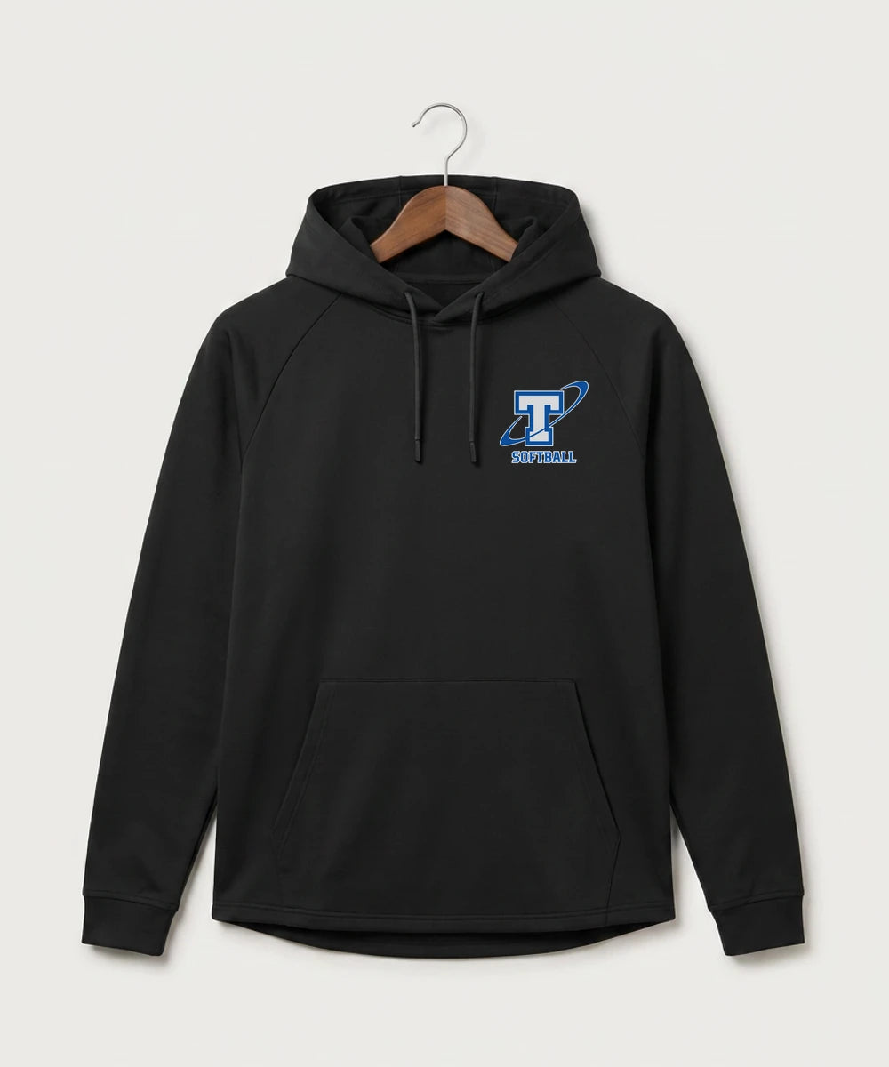 Papillion La Vista South Titan Softball Team Store - Black Hoodie - Left Chest