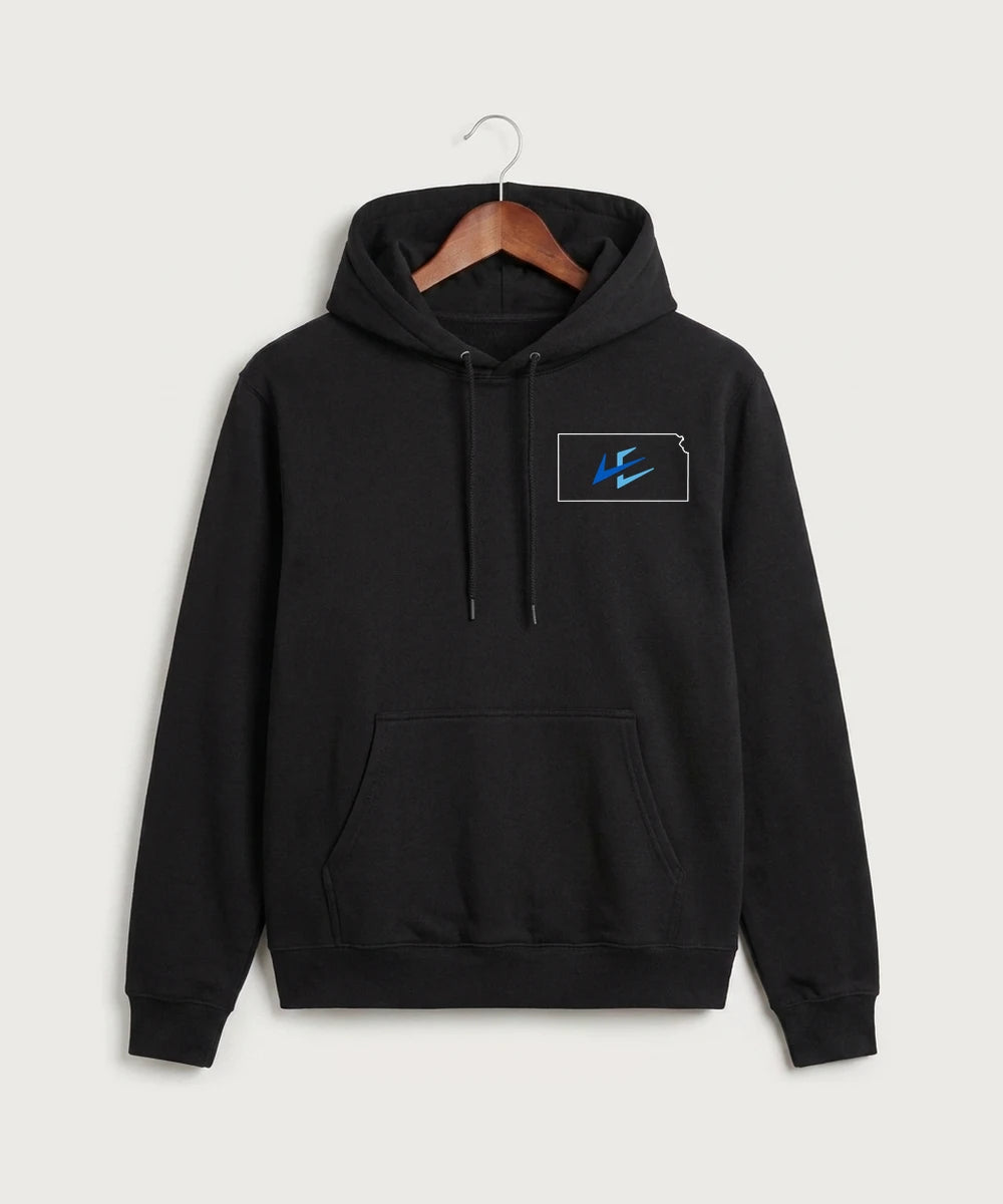 Leading Edge Kansas Team Store - Black Hoodie Value - Left Chest