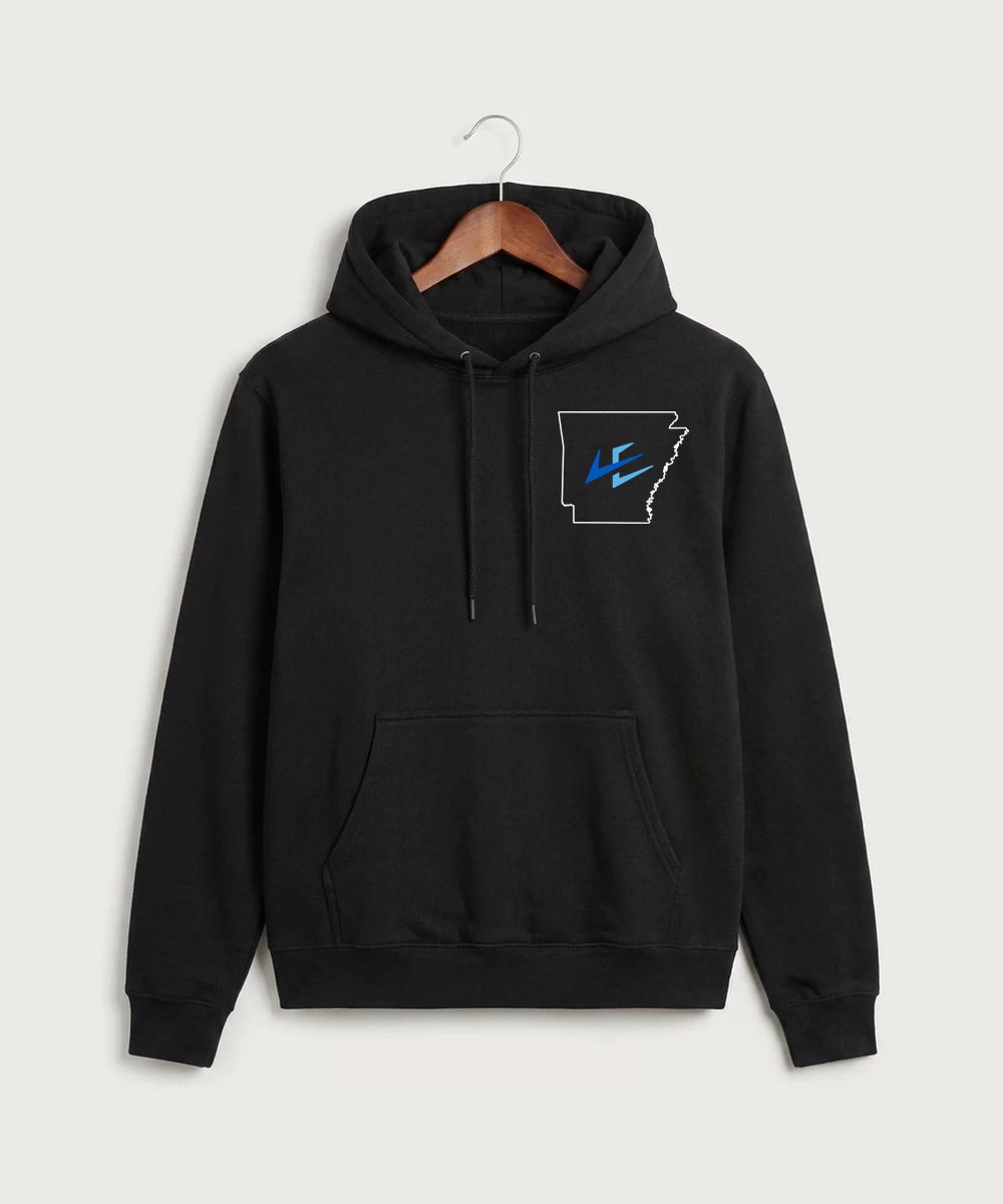 Leading Edge Arkansas Team Store - Black Hoodie Value - Left Chest