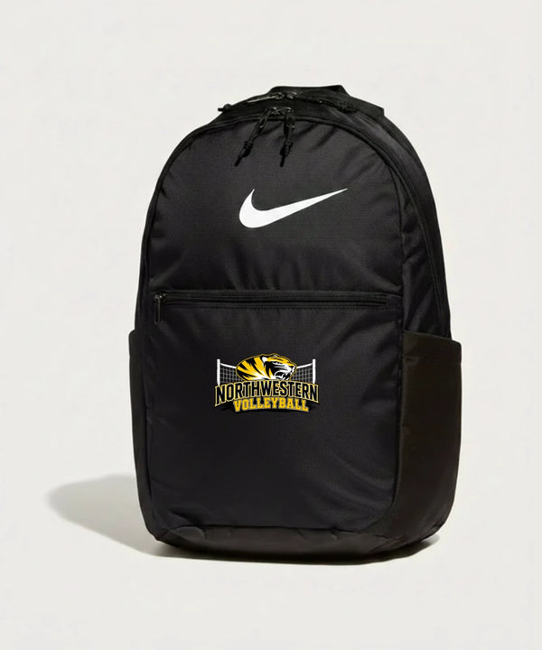 Northwestern Volleyball - Black Nike Brasilia Medium Backpack NKDH7709