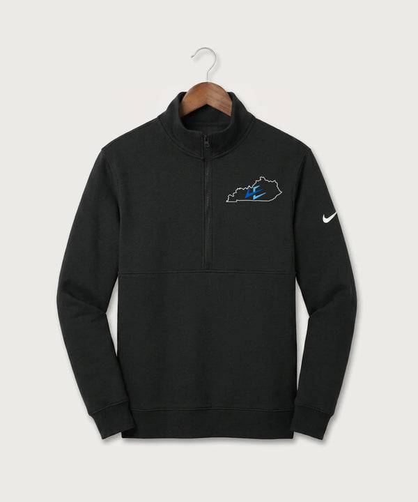 Leading Edge Kentucky Team Store - Black Nike Club Fleece Sleeve Swoosh 1/2-Zip NKDX6718