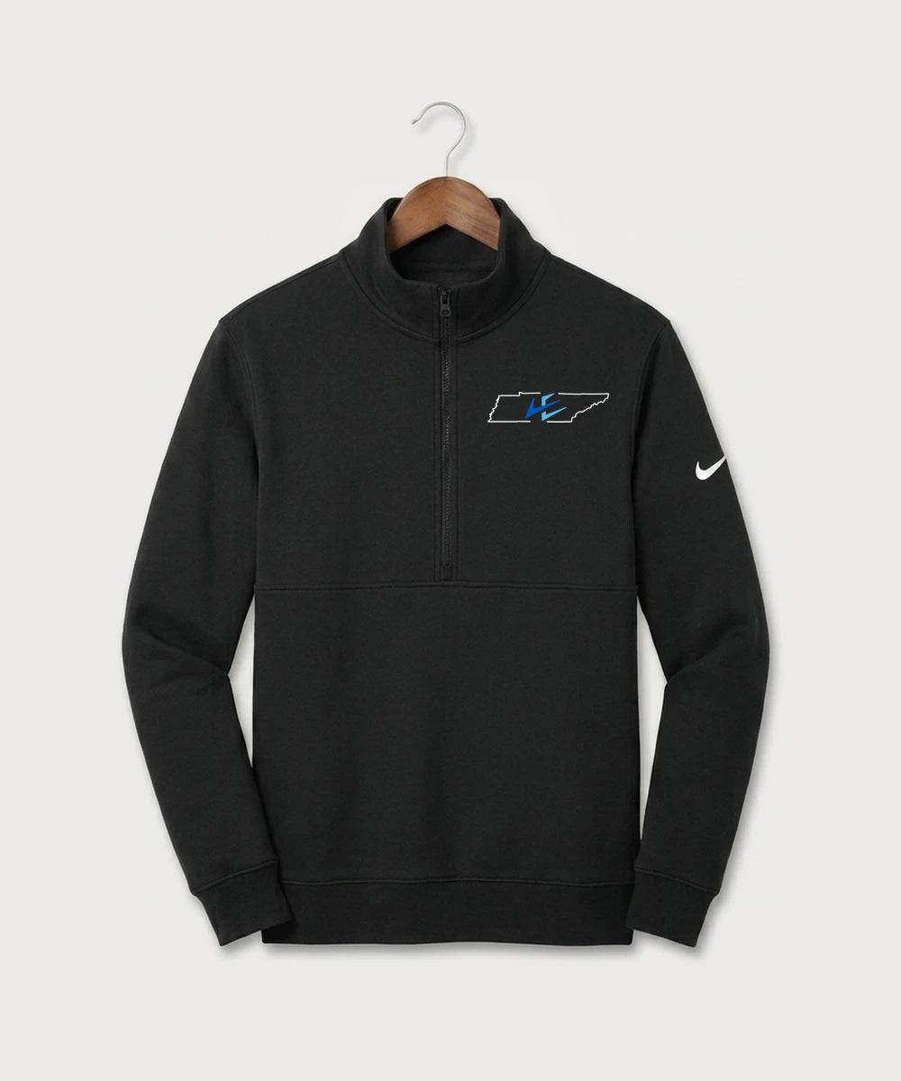 Leading Edge Tennessee Team Store - Black Nike Club Fleece Sleeve Swoosh 1/2-Zip NKDX6718