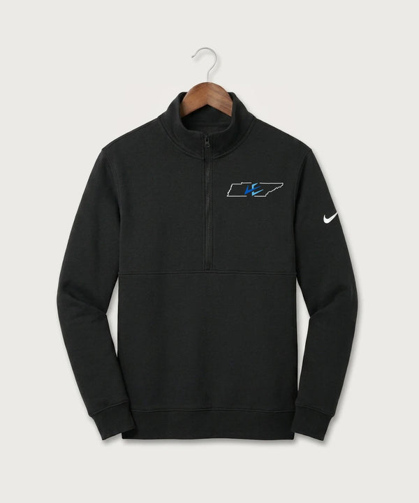 Leading Edge Tennessee Team Store - Black Nike Club Fleece Sleeve Swoosh 1/2-Zip NKDX6718