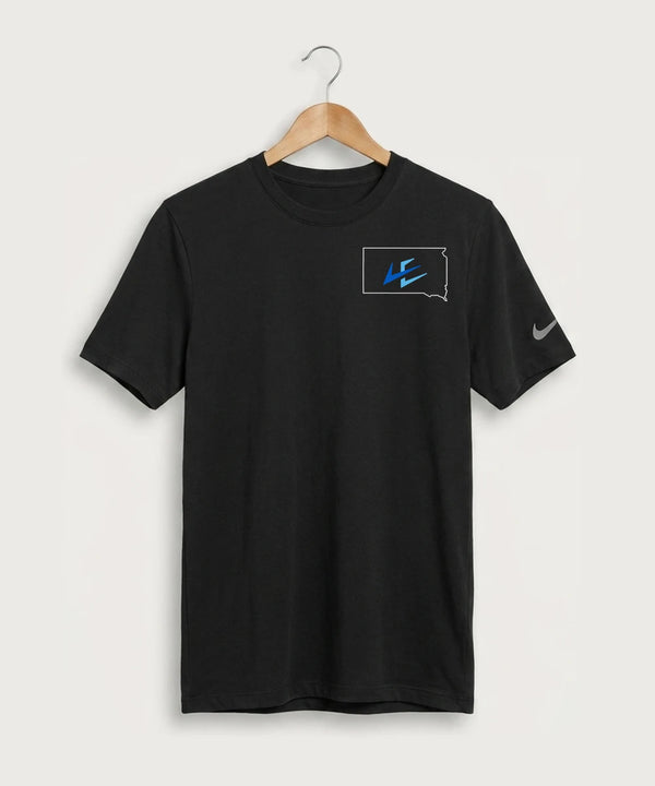 Leading Edge South Dakota Team Store - Black Nike Swoosh Sleeve rLegend Tee NKDX8730