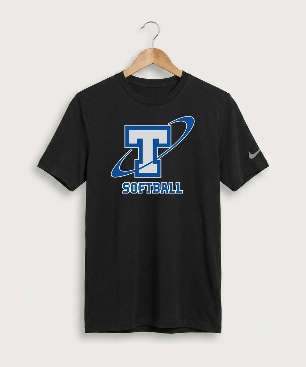 Papillion La Vista South Titan Softball Team Store - Black Nike Swoosh Sleeve rLegend Tee NKDX8730