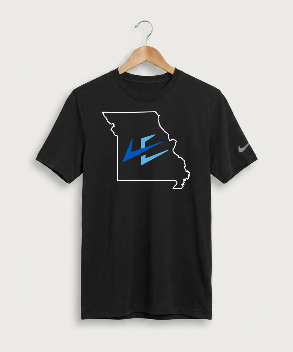 Leading Edge Missouri Team Store - Black Nike Swoosh Sleeve rLegend Tee NKDX8730
