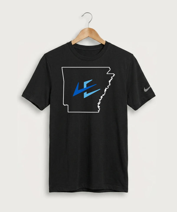 Leading Edge Arkansas Team Store - Black Nike Swoosh Sleeve rLegend Tee NKDX8730